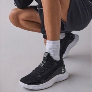 Under Armour Curry 8 NM Black and Gray Athletic Shoes